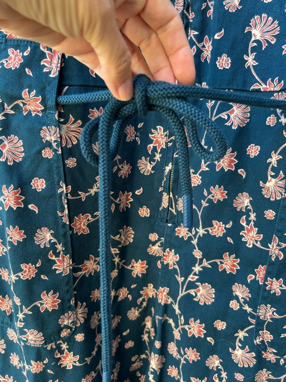 Floral Utility Jumpsuit in Deep Teal - Picture 7 of 11